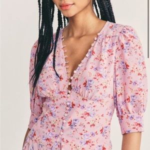 Adeline top LoveShackFancy pink dust storm